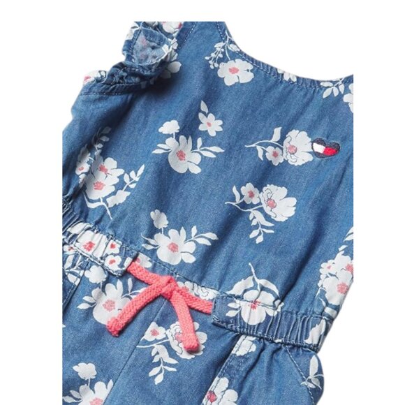 Tommy Hilfiger Toddler Girl's Floral Romper Size: 5 - Picture 3 of 6